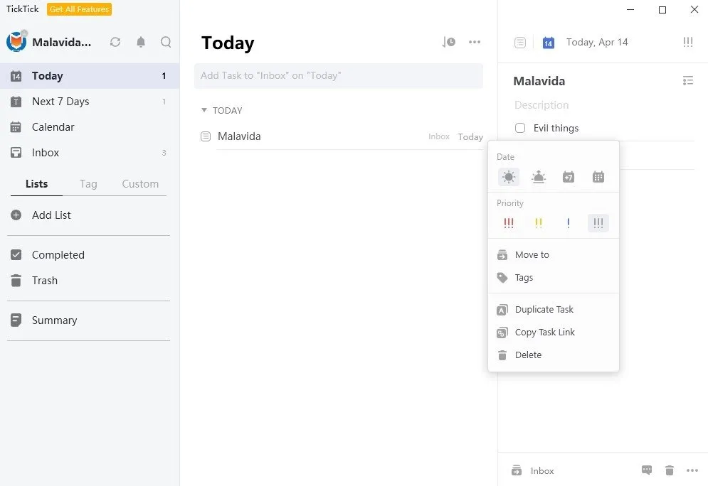 Планер TickTick