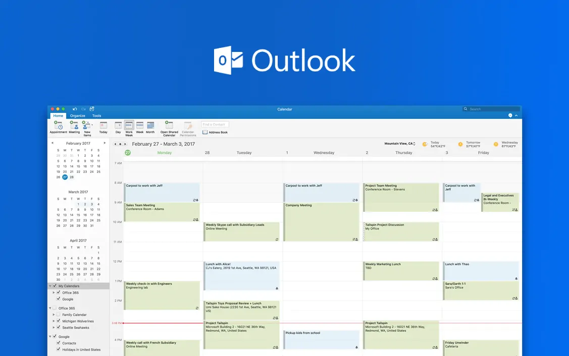 Microsoft’s Outlook Calendar